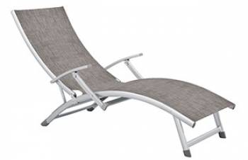 Sezlong cu brate RAKI VARZAS cadru aluminiu 170x52cm