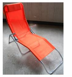 Sezlong pliant RAKI DUNTE culoare oranje 140x58x98cm 