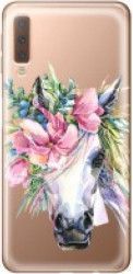 Skin Samsung Galaxy A7 2018 Lemontti Silicon Art Watercolor Unicorn 