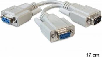 Splitter serial Delock RS232 T la 2 x M 17 cm 