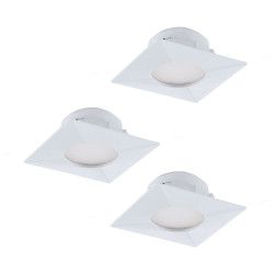 Spot incastrat PINEDA 95801 LED 3X6W L 78 l 78 3X500 Lumeni 3000 K Calda Plastic / Alb 