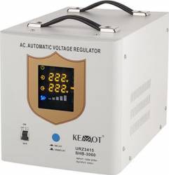 Stabilizator tensiune Kemot 3000VA Automat Sistem de ventilatie inteligent Alb 