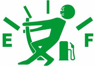 Sticker clapeta rezervor auto culoare verde decorativ 