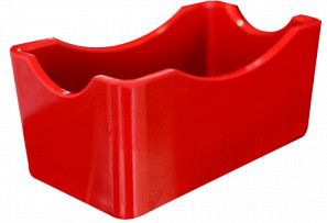 Suport dreptunghiular melamina RAKI pliculete zahar 6 5x12x5cm rosu 