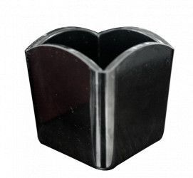 Suport patrat melamina RAKI pliculete zahar 6 5x6 5x6 5cm negru