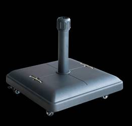 Suport patrat umbrela soare 37kg culoare neagra cu roti 