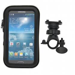 Suport telefon rotatie 360 grade pentru bicicleta cu husa telefon impermeabila montare pe coarne compatibila Samsung Gal 