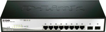 Switch D-Link DGS-1210-10 10 Porturi Gigabit 2 Sloturi SFP 11inch 1U