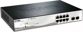 Switch D-Link DGS-1210-10P 8 Porturi PoE 2 Porturi Gigabit SFP