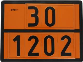 Tablita placa avertizare marcaj ADR 301202 Cargoparts 30x40 cm 