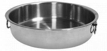Tava rotunda RAKI inox pentru copt 36x8cm cu manere 