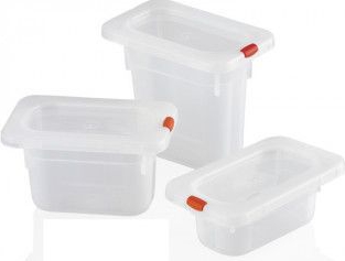 Tava gastronorm RAKI PORT polipropilen 1x9-100 17 6x10 8x10cm. 850ml alb 