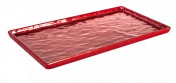 Tava melamina servire dreptunghiulara RAKI RED 32 5x17 7x1cm 