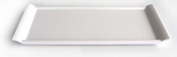 Tava servire melamina RAKI 20x35x1cm alb