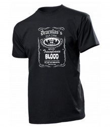 Tricou personalizat bumbac Stedman unisex negru model Draculas Blood 