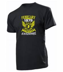 Tricou personalizat bumbac Stedman unisex negru model February - 1979 