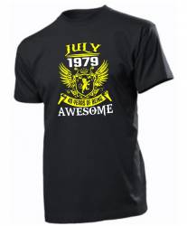 Tricou personalizat bumbac Stedman unisex negru model July - 1979 