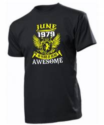 Tricou personalizat bumbac Stedman unisex negru model June - 1979 