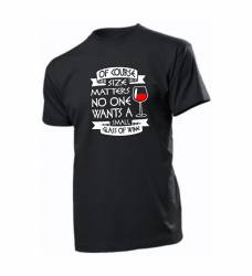 Tricou personalizat negru model Glass a Wine 