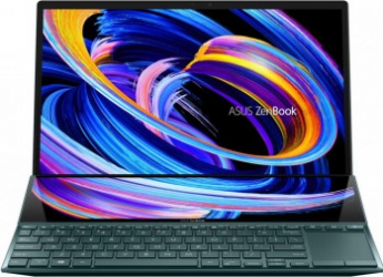 Ultrabook ASUS ZenBook Duo 14 UX482EA Intel Core (11th Gen) i7-1165G7 1TB SSD 16GB Iris Xe FullHD Touch Win10 Pro Tast. ilum. Celestial Blue