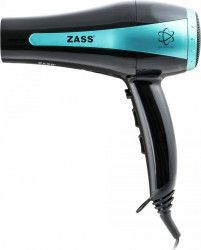 Uscator de par Zass ZHD 05 2200 W 3 trepte de temperatura 2 trepte de putere Negru Albastru