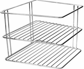 Uscator pentru tacamuri si farfurii 3 nivele ungi crom PRESTIGE 48x37x25cm MN0145107 