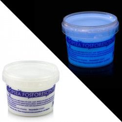Vopsea glow in the dark fosforescenta luminescenta transparenta care lumineaza albastru 100 ml 