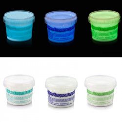 Vopsea glow in the dark fosforescenta luminescenta transparenta set 3 culori recipient 30 ml