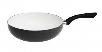 Wok Comfortline 28 cm gri cu alb 