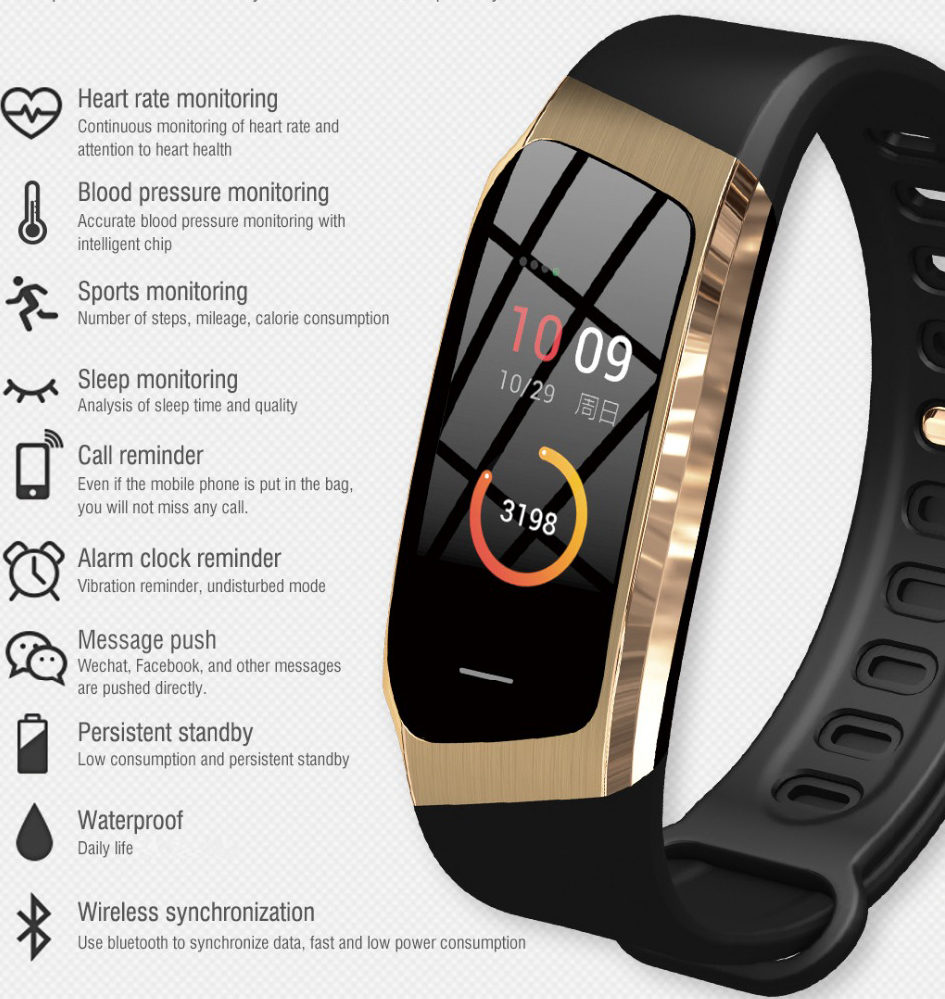 Ceas Sport Fitness Tracker Smartwatch E18auriu CP9992021AU 9992021AU