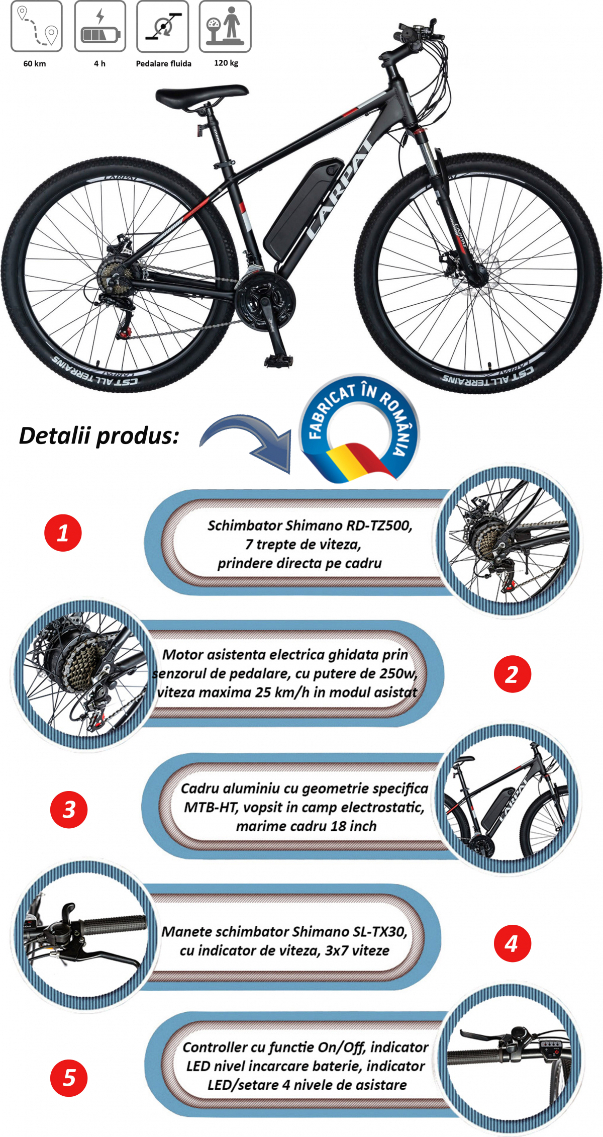 born Pilfer Team up with Bicicleta Electrica MTB E-Bike Roti 27.5 Inch Motor 250W Autonomie la CEL.ro