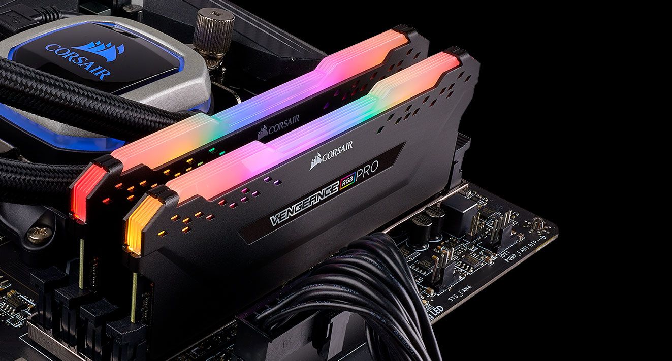 Kit RAM Corsair DDR4 64GB 3200MHz CL16 4X16GB RGB VENGEANCE PRO