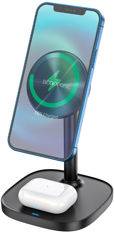 imagine incarcator wireless borofone bq15 2 in 1 magnetic