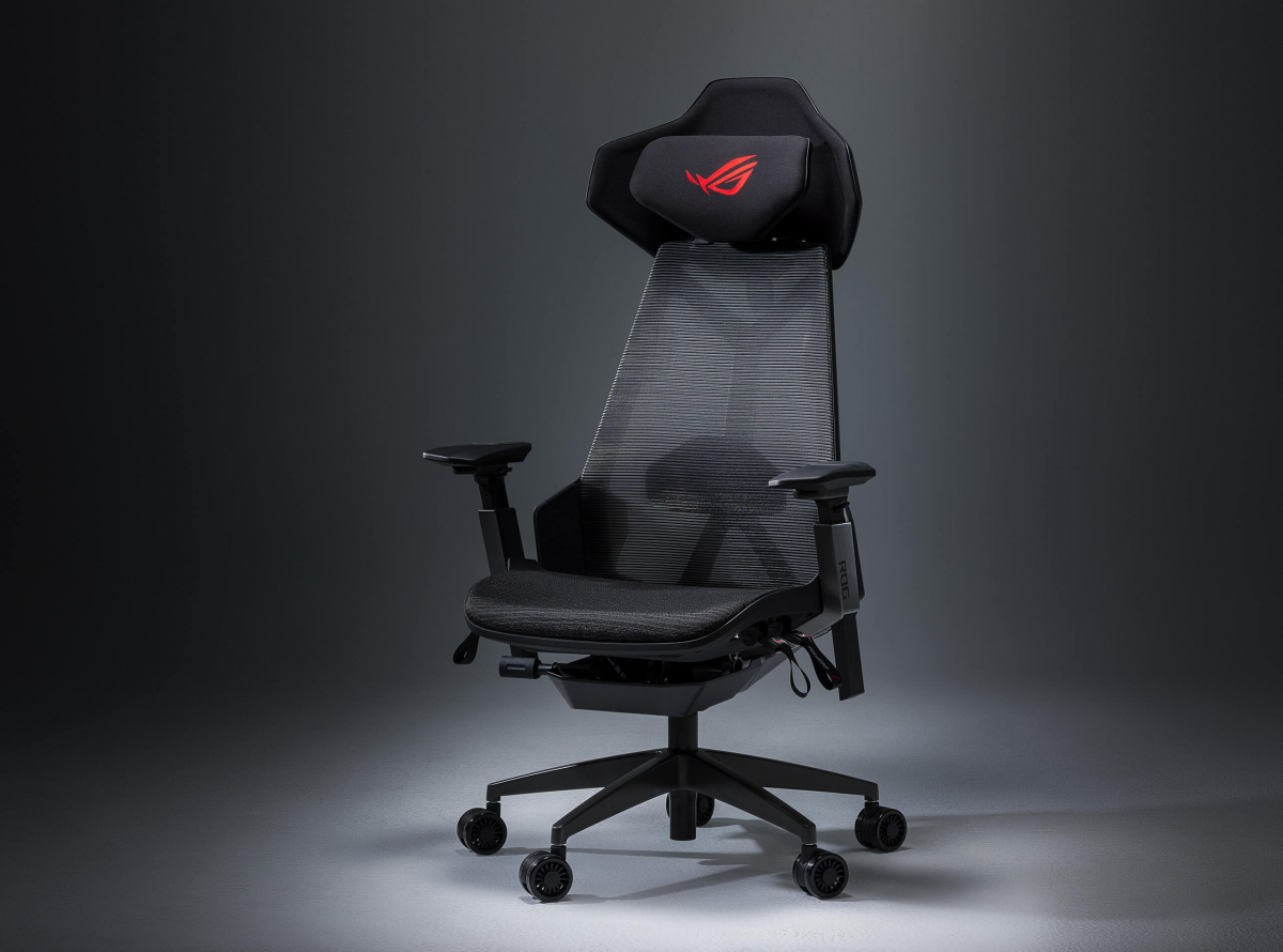 Scaung gaming ASUS ROG DESTRIER ERGO design Cyborg panou acustic detasabil