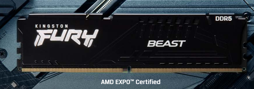 Kit RAM Kingston DDR5 16GB 5200MHz CL40 2X8GB Fury Beast