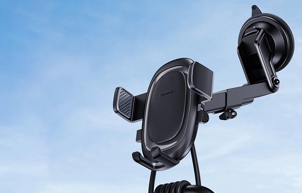Car Phone Holder Baseus UltraControl Black Mounting Options tpdx ...