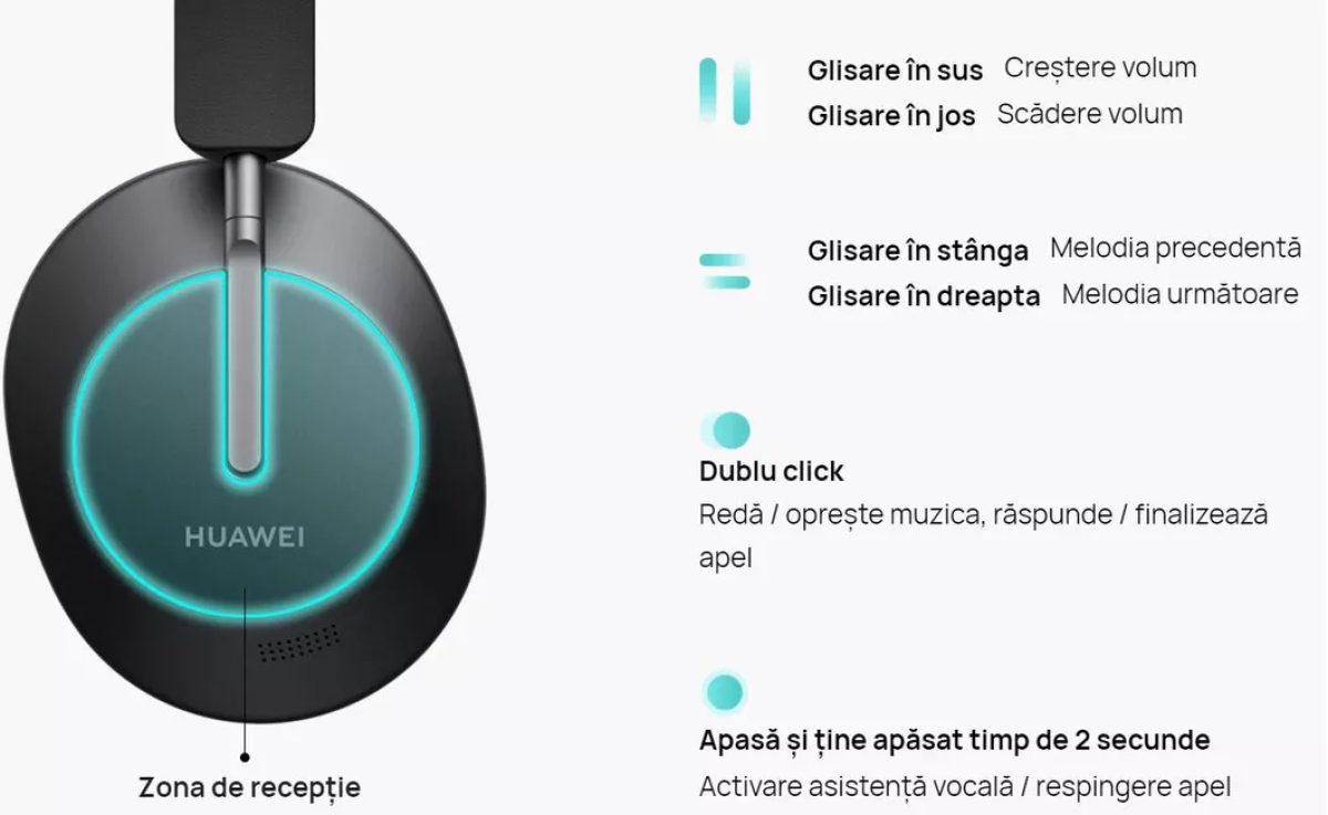Casti Bluetooth Huawei FreeBuds Studio Studio Gold