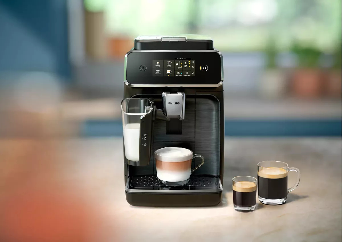 Espressor cafea automat Philips EP233410 Series 2000 cu spumant lapte  LatteGo 1.8L 15 bari Negru