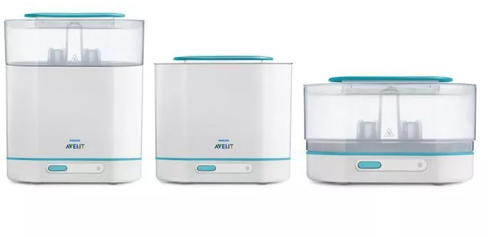Sterilizator electric cu aburi 3 in 1 Philips Avent SCF28403 Alb