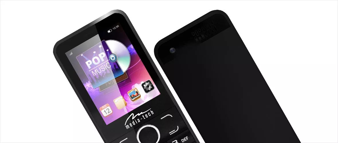 2phone Telefon mobil Media-Tech 2Phone Dual SIM Black