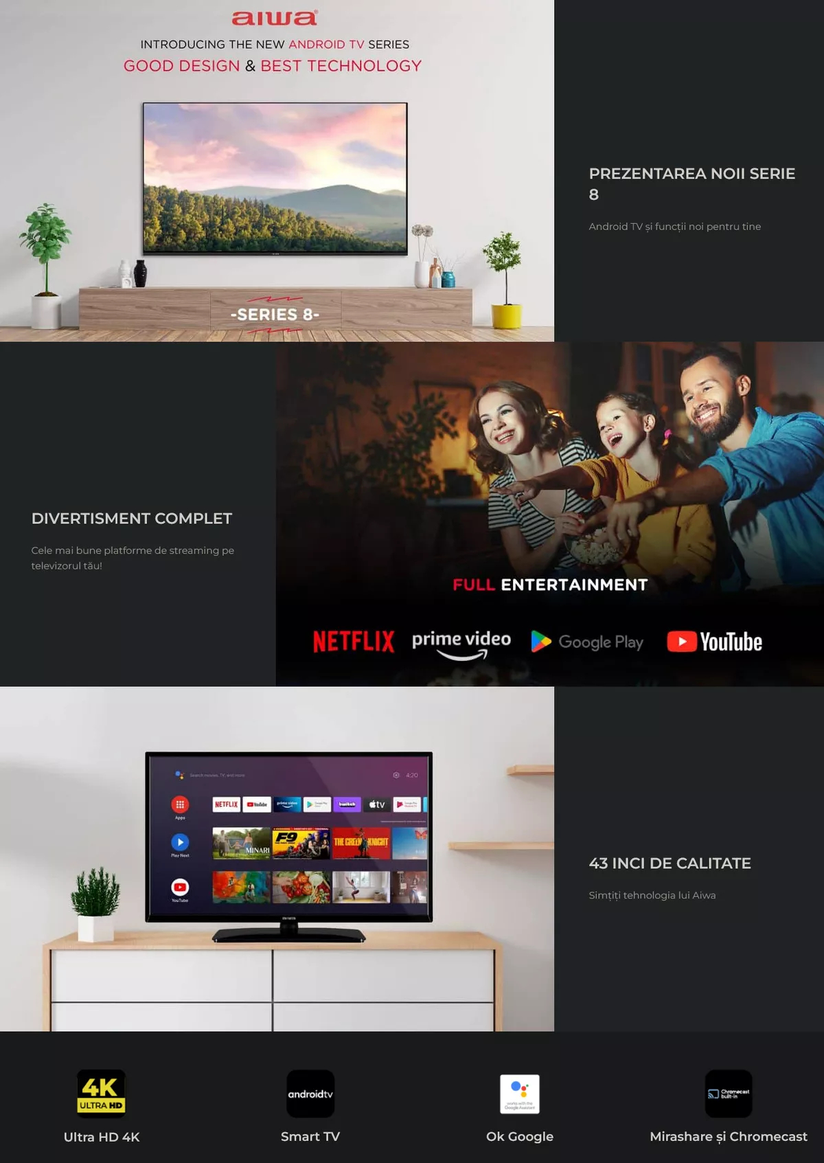 Devuzz Dled Televizor DLED 109 cm Aiwa 43AN7503UHD Smart 4k Ultra HD 43an7503uhd ...