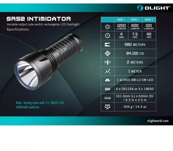 Lanterna LED Olight SR52 Intimidator