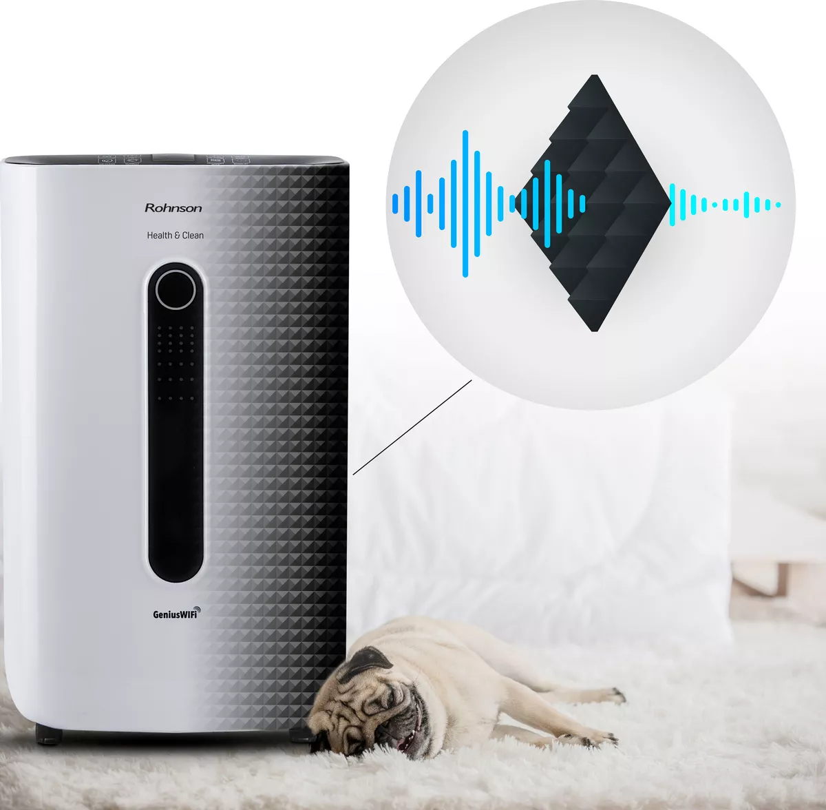 Rpc R9920 Dezumidificator Rohnson R9920 Genius Wi-Fi 320W Lampa de sterilizare UV ...