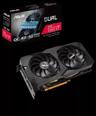 Placa video ASUS Dual Radeon RX 5500 XT EVO OC 4GB GDDR6 128-bit