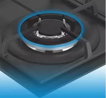 Horiko Plita incorporabila Beko HIYG64225SBO Gaz 4 arzatoare Wok