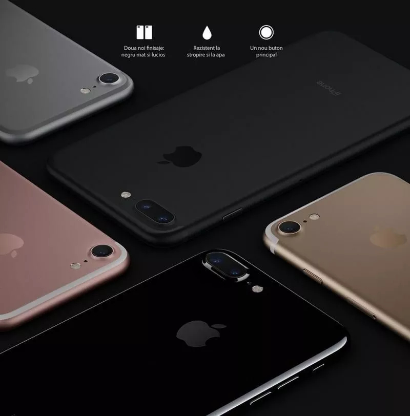 Apple iPhone 7 128GB 74% ブラック Apple iPhone 7, Black, 128 GB - de la 489 lei