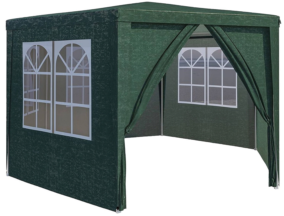 Cort Pavilion Hexagonal cu Diametru 4m 6 Pereti Laterali Usa si ...