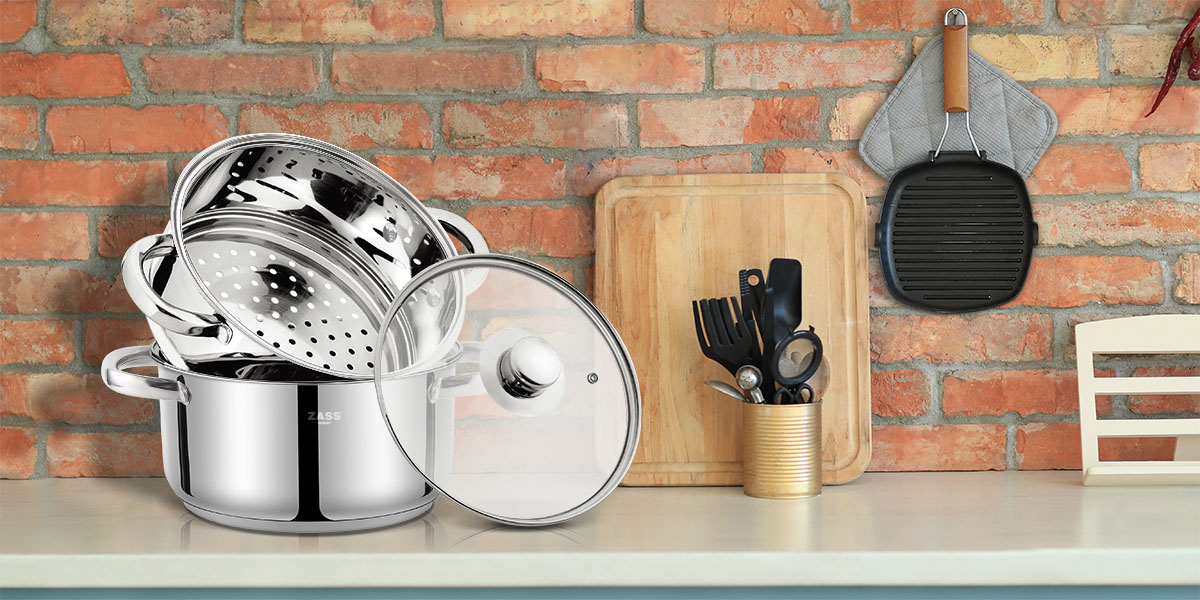 Set de gatit sub aburi din inox Zass Gourmet Aachen ZG-SSS 01 3