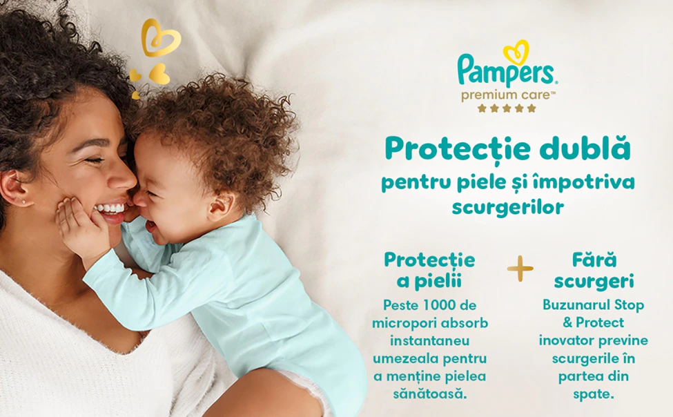 Scutece Pampers Premium Care Mega Box Marimea 9-14 kg 104 buc - Main Image