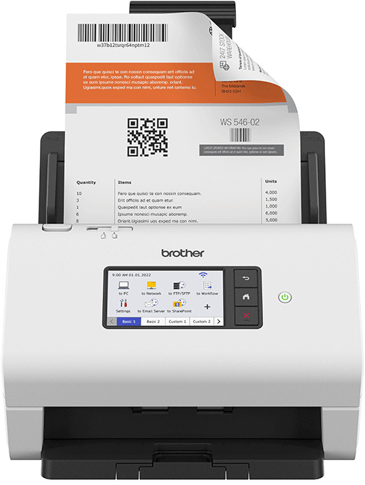 Scanner Brother ADS-4900W Format A4 Duplex USB 3.0 Retea Wi-Fi